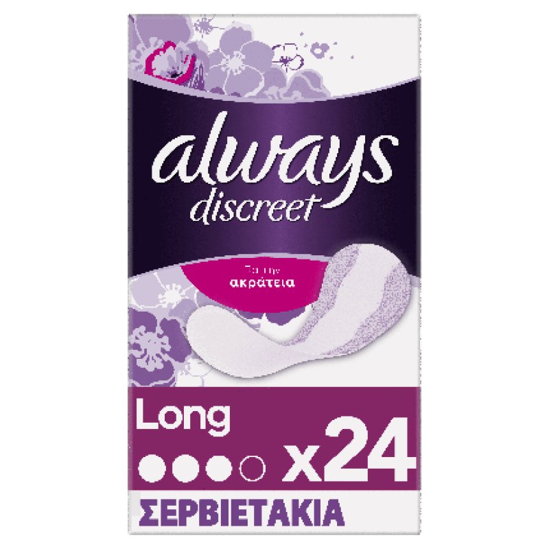Always Discreet Liners Long 4x24