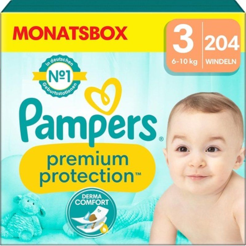 Pampers Baby Nappies Size 3 Premium Protection