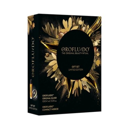Orofluido Limited Edition Gift Set Elixir with Amber Perfume Hair Oil 100ml Compact Mirror