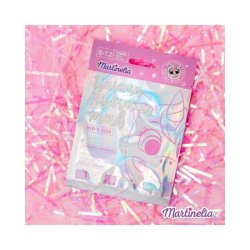 Martinelia Kids Face Mask Printed Unicorn Fabric Moisturizing Mask for Children 8-12 Years Beauty Routine Moisturizes