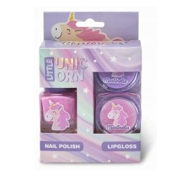 Little Unicorn Mini Set Trio Nail Polish Set 4ml Lip Gloss 2x6ml