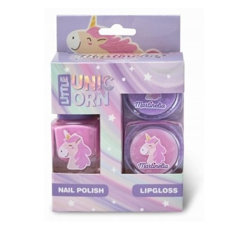 Little Unicorn Mini Set Trio Nail Polish Set 4ml Lip Gloss 2x6ml