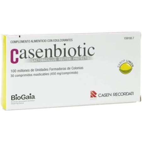 Casenbiotic 30 Chewable Tablets Lemon Flavor - Intestinal Flora, Colitis