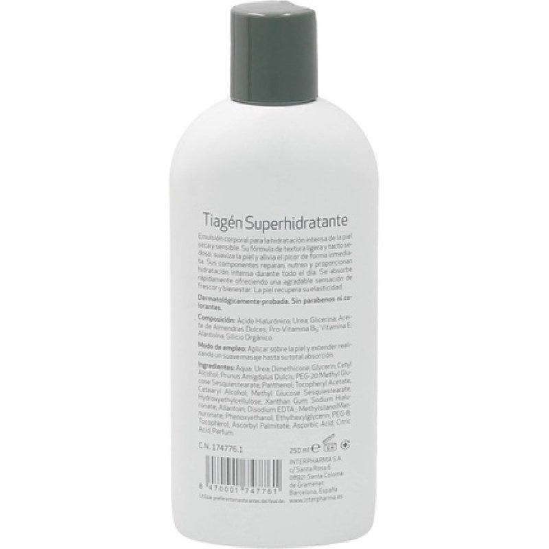 Tiagén Extra Moisturizing Body Lotion with Hyaluronic Acid for Dry, Sensitive Skin 250ml