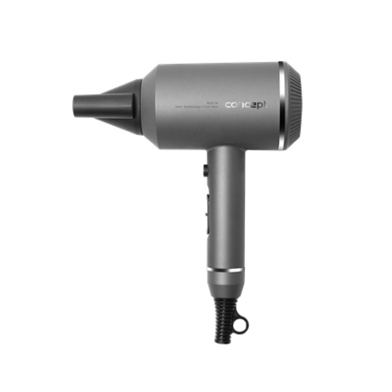 Concept Titan Care VV5750 Hair Dryer with Ionizer 3 Temperature Settings and 2 Airflow Speeds 1600W Matte Gray