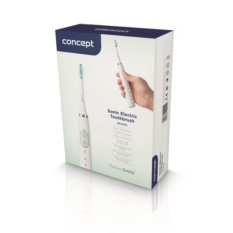 Concept ZK4010 brosse à dents électrique Adulte Brosse à dents à ultrasons Blanc