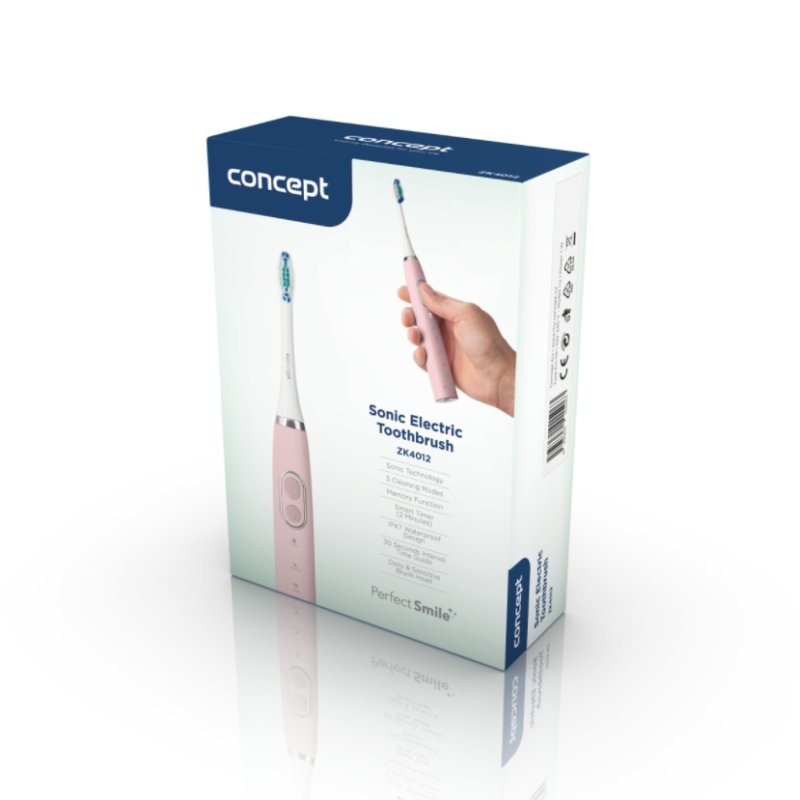 Concept ZK4012 brosse à dents électrique Adulte Brosse à dents à ultrasons Rose