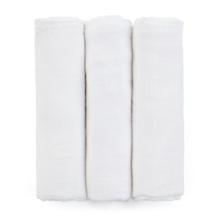 Petite&Mars Moussy Cloth Diapers Total White 68 x 68 cm - Pack of 3
