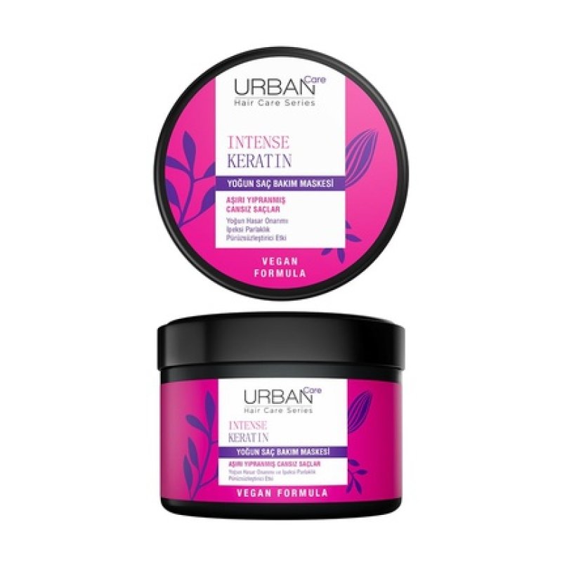 URBAN Care Intense Keratin Intensive Hair Care Mask for Severely Damaged Hair 230ml - Vegan