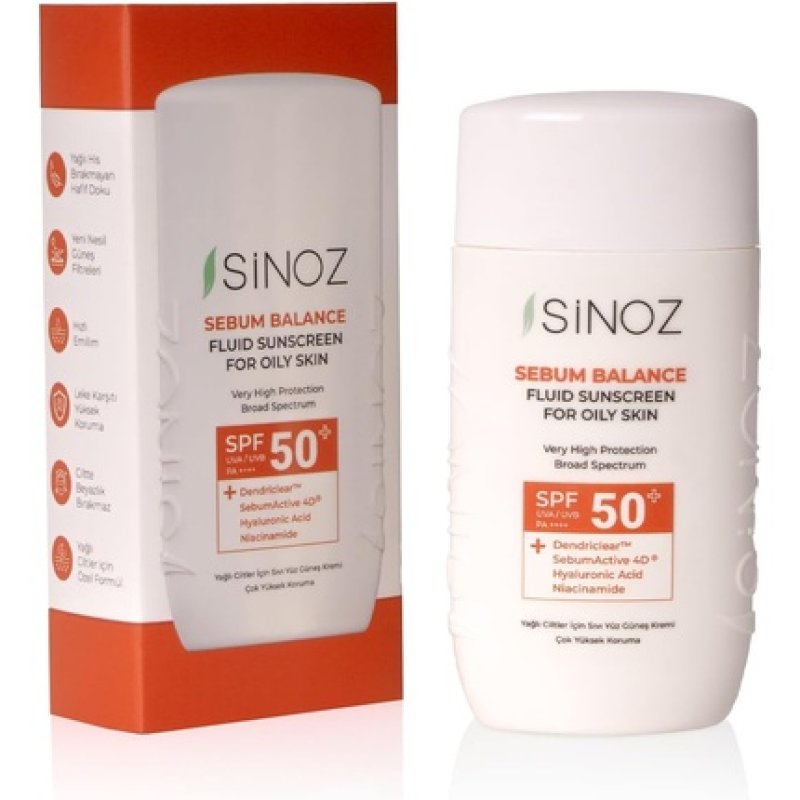 Sinoz Sebum Balance Fluid Sunscreen for Oily Skin SPF 50 