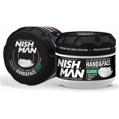NISHMAN Hand Face and Body Cream for Men 300ml Classic Extract Smoothing Nourishing Moisturizing Refreshing Effect
