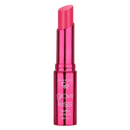 Golden Rose Cosmetics Glow Kiss Tinted Lip Balm with SPF15 Vegan Formula Berry Pink