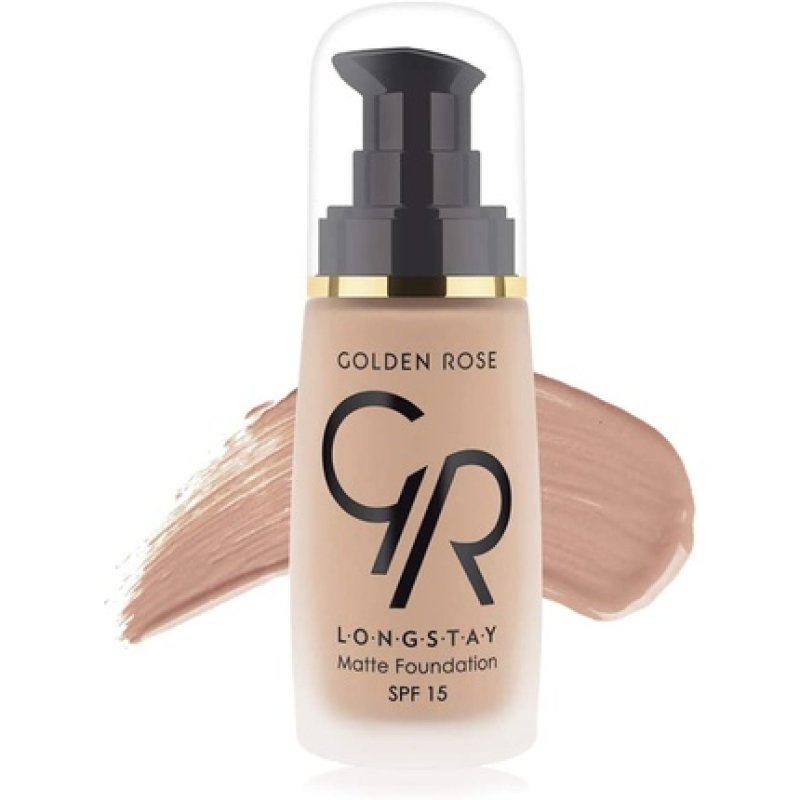 Golden Rose Matte Long Wear Oil Free Foundation with SPF 15 in Honey Shade 08