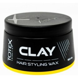 Totex Hair Men Styling Hair Clay Wax Strong Hold Texture Natural Messy Look Finish Coconut Scent 150ml