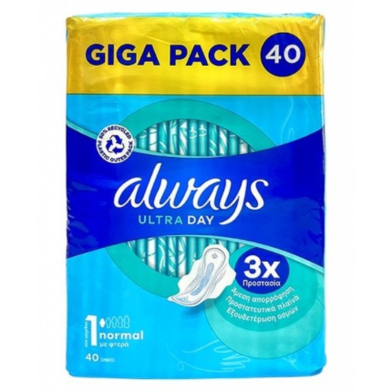 Always Ultra Normal Sanitary Pads With Wings - Comfortable And Reliable Protection