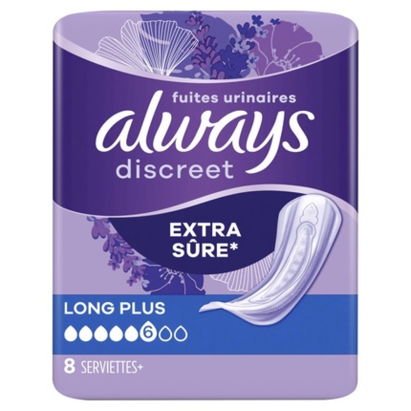 Always Discreet Monthly Pad Long Plus - Feminine Care