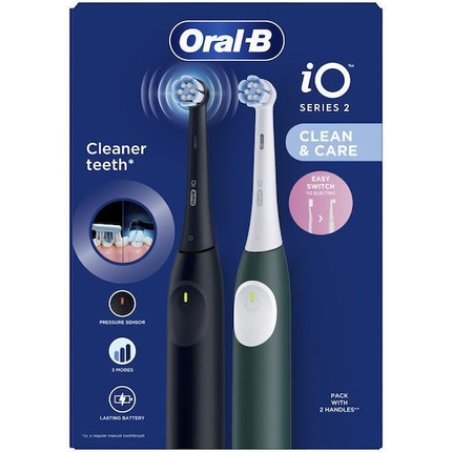 Oral B Io2 Duo Electric Toothbrush Green And Black 1x1