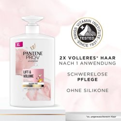 Pantene Pro-V Lift & Volume Thickening Shampoo with Biotin Silicone-Free 1000ml Pump Dispenser
