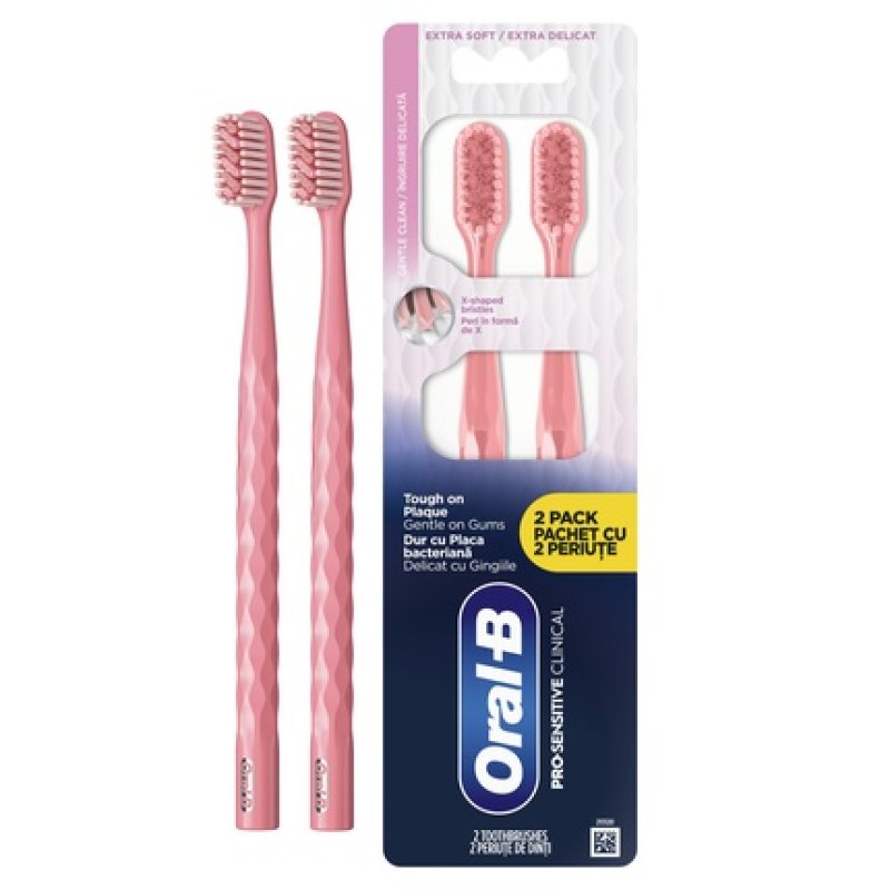 Oral B Oral-B Pro-Sensi Clinical Manual Toothbrush Gentle Clean Extra Soft Bristles