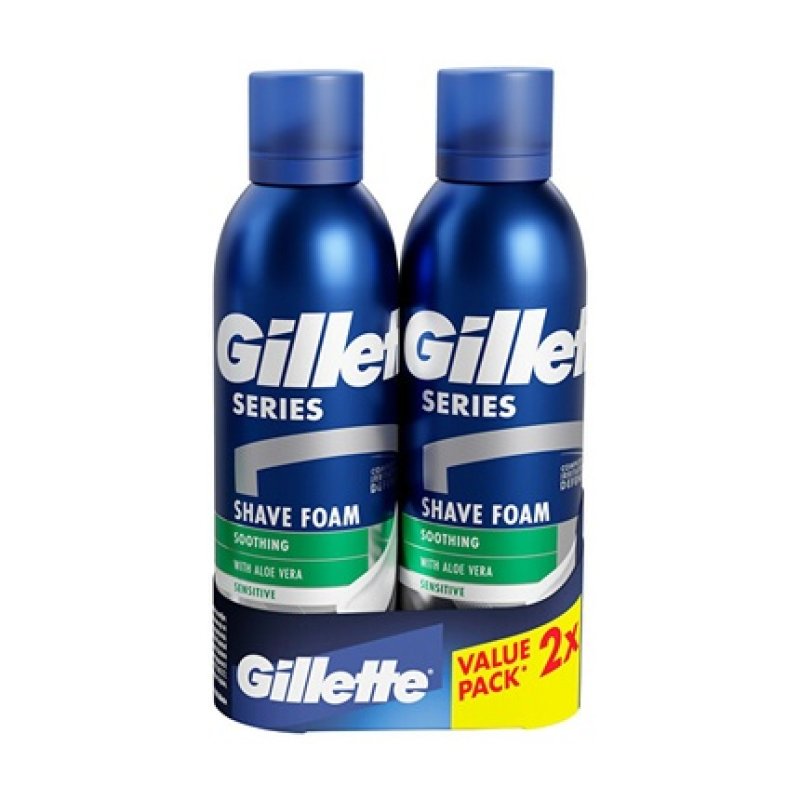 Gillette Gift Set Of Soothing Shaving Foams 2 X 200 Ml