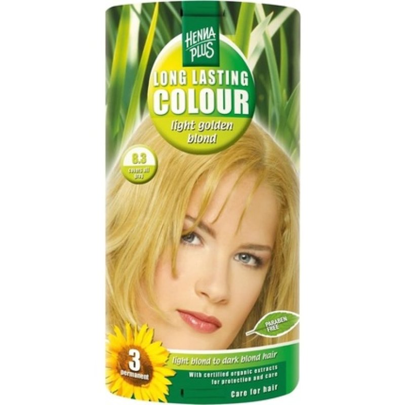 Hennaplus Long Lasting Colour Light Golden Blond 8.3