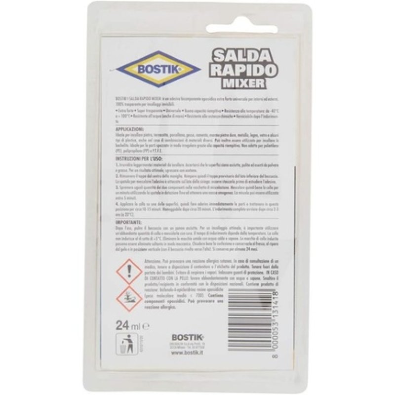 Bostik 10929 Salda Rapido Mixer Glue Transparent 24ml
