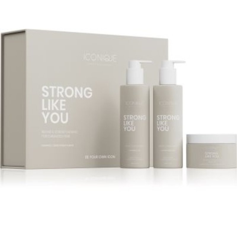 Iconique Professional Strong Like You Repair & Strengthening Set: Shampoo 250 Ml, Conditioner 250 Ml & Mask 200 Ml