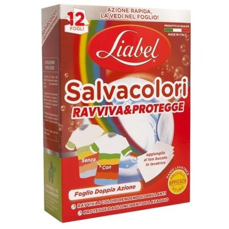 Liabel Acchiappacolore 12 Sheets Classic Color Saver Revives and Protects