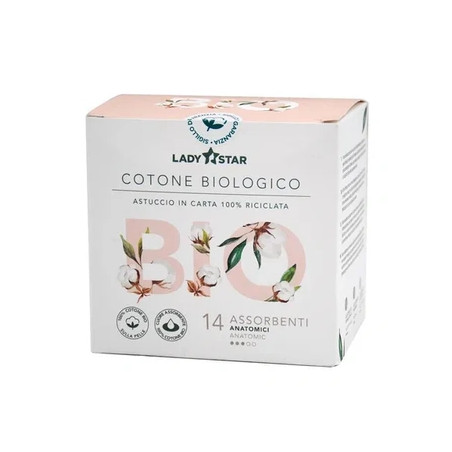 Lady Star Organic Cotton 14 Anatomical Absorbents