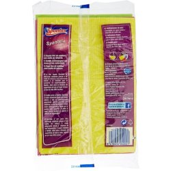 Spontex 4310005 Absorbent Fine with Reinforced Mesh Cellulose Cloths 3 Units Multicoloured