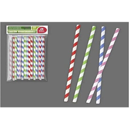 Juinsa Cardboard Straws Pack Of 25 197 X 6mm White