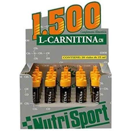 Nutrisport L-Carnitine 1500 Orange Flavor 20 Vials 25ml