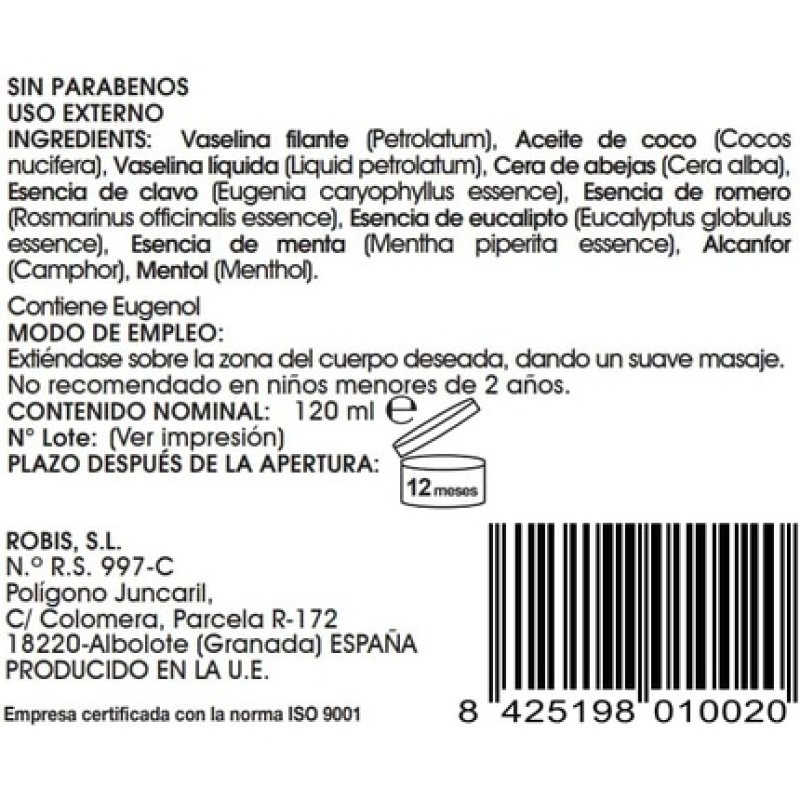 Robis Balsam Prana 120 Natural Massage Balm for Muscle and Joint Mobility 120ml