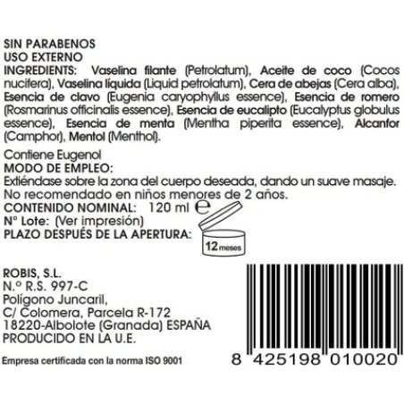 Robis Balsam Prana 120 Natural Massage Balm for Muscle and Joint Mobility 120ml