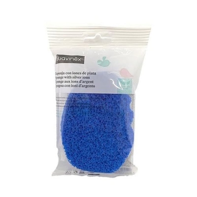 Suavinex Silver Ion Bath Sponge for Sensitive Skin - Blue