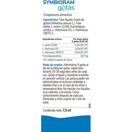 Symbioram Triple Lactobacillus Supplement for Flower Recovery 7.5ml