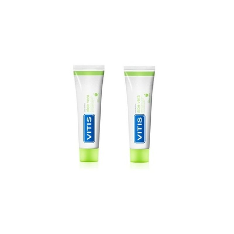 Vitis Duplo Aloe Vera Toothpaste Apple Flavor, 2x150ml 75ml Free
