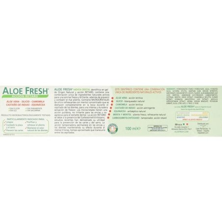 Aloe Fresh Crystal Mint Aloe Vera Gel Toothpaste with Crystals for a Fresh Breath