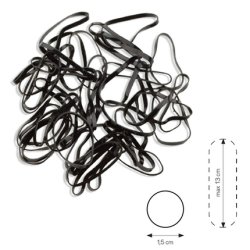 Rubber Small Band 40 Pieces Black
