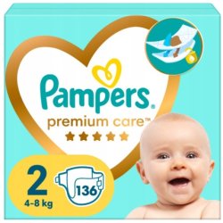 Pampers Premium Care Size 2 Diapers 136 Pcs 4-8 Kg