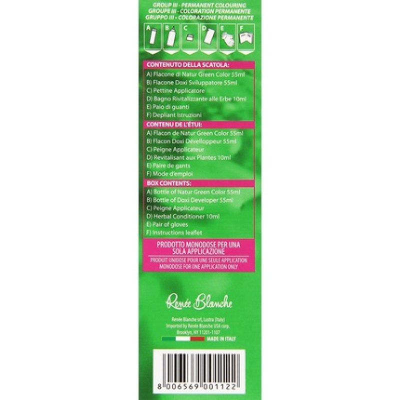 Permanent Natur Color Green 1 Black