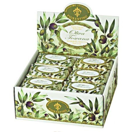 Maiglöckchenseife Round 100g Handmade Italian Soap from Fiorentino with Decorative Embossing