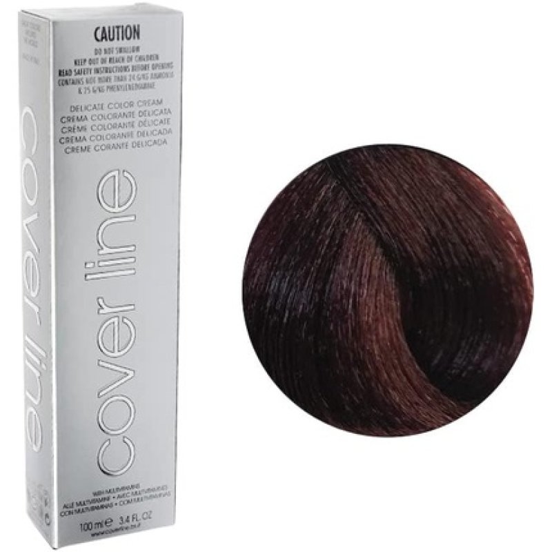 Cover Line Delicate Hair Color Permanent Cream 100ml 05.56 / 5MR Light Mahogany Auburn Brown
