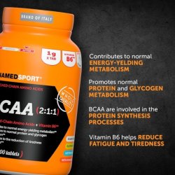 NAMEDSPORT BCAA 2:1:1 Supplement with Branched Chain Amino Acids and Vitamin B6 100 Tablets