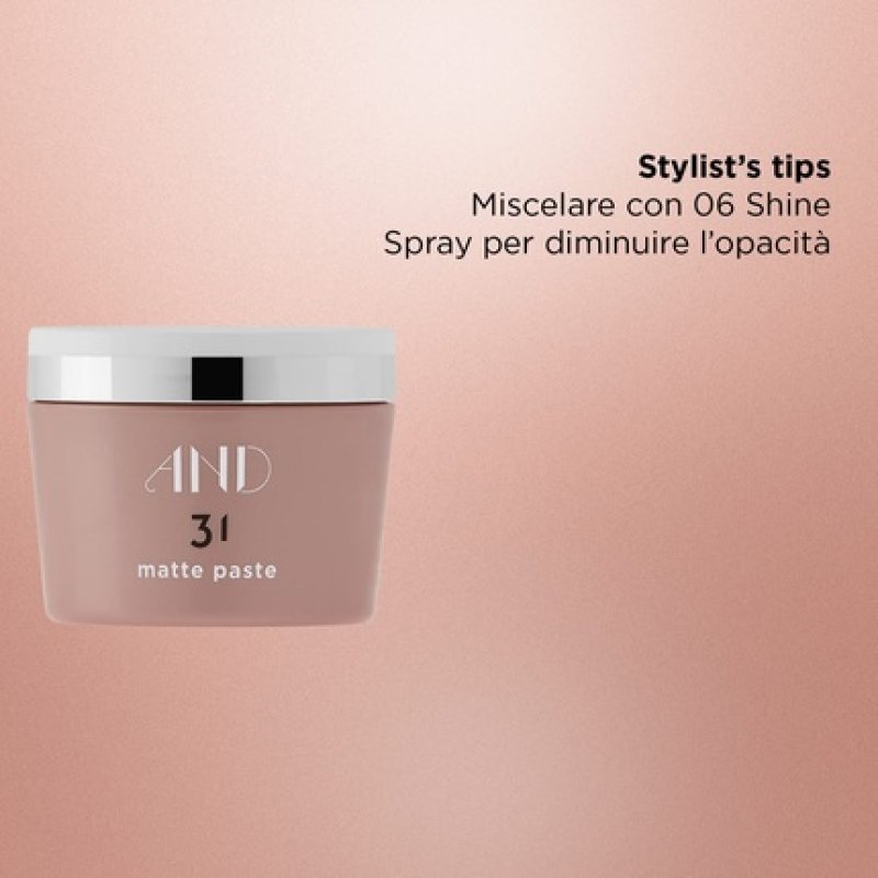 Kemon AND 31 Matte Paste Styling Paste for Flexible Hold and Matte Finish 50ml