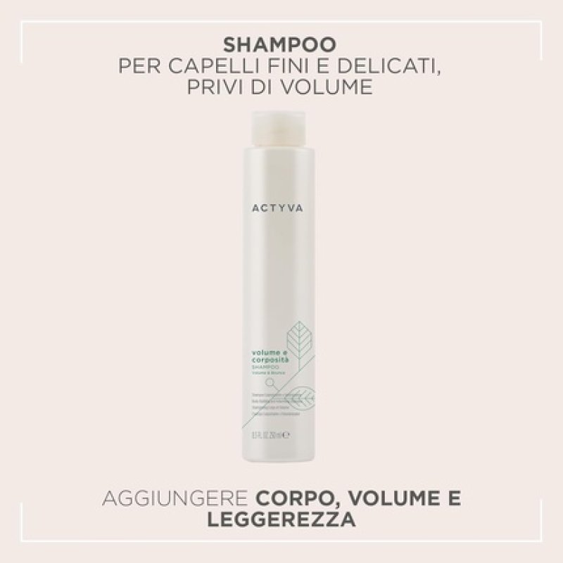 Actyva Shampoo for Volume and Fullness for Fine Hair with Linseed