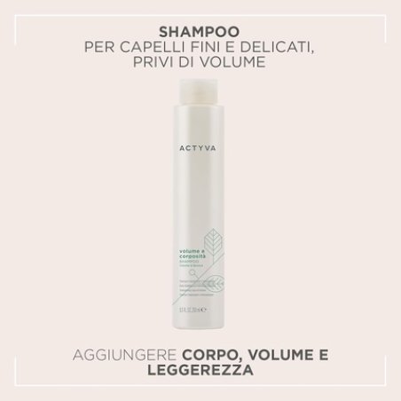 Actyva Shampoo for Volume and Fullness for Fine Hair with Linseed