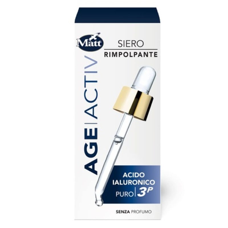 Matt Age Activ Viso Concentrato Rimpolpante Elisir Supremo with Pure Hyaluronic Acid 3P Total Lifting 30ml Bottle