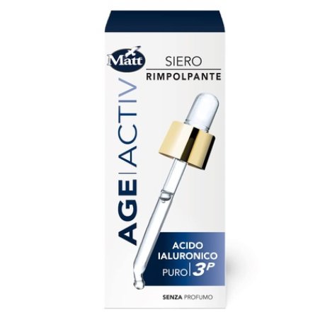 Matt Age Activ Viso Concentrato Rimpolpante Elisir Supremo with Pure Hyaluronic Acid 3P Total Lifting 30ml Bottle