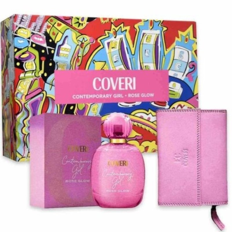 Coveri Contemporary Girl Rose Glow EDP with Clutch